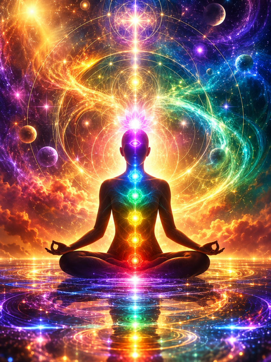 Cosmic Chakra Meditation Mandala
