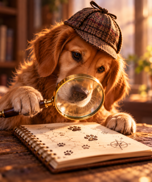 Golden Retriever Detective Journal